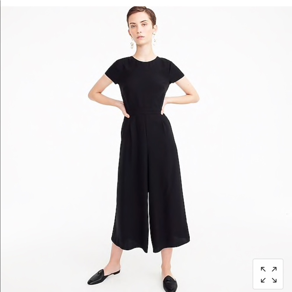J Crew Wide Leg Jumpsuit in Black size 12